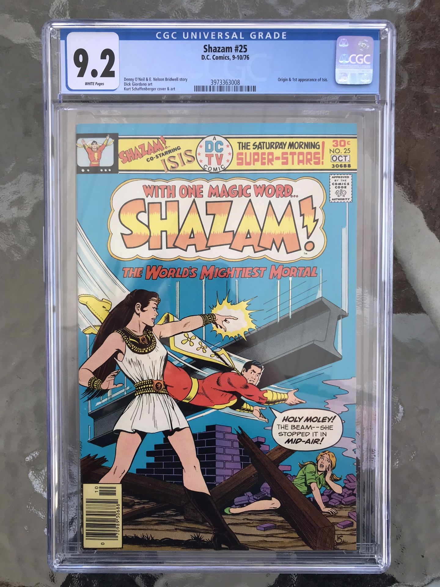 Shazam #25 (1976) CGC 9.2 — White Pages; 1st appearance & Origin of Isis