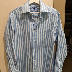 Like New Bugatchi Shaped Fit Men's Dress Shirt