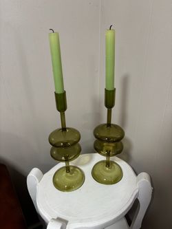 Glass candle decor
