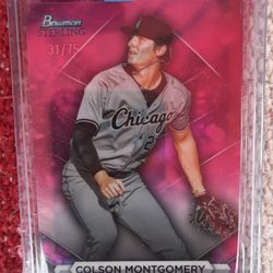 🔥 2023 Bowman Sterling Colson Montgomery Magenta Refractor #31/75 – Chicago White Sox 🔥