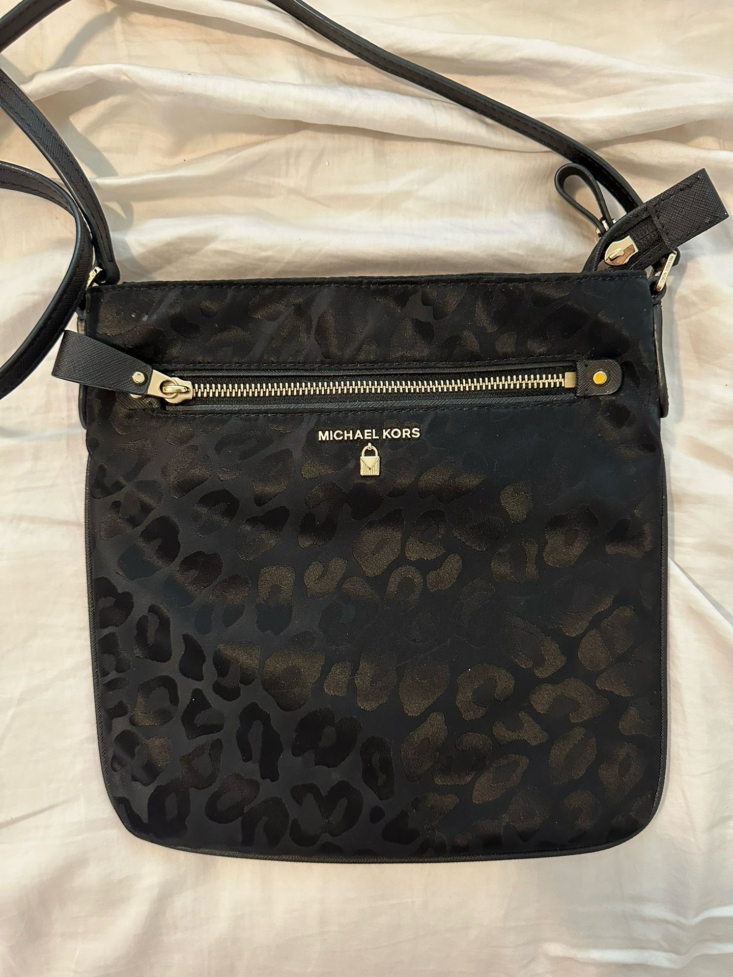Michael Kors Black Leopard Purse