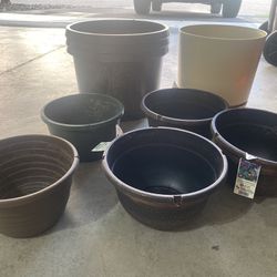 5 Large and 5 Small Plant Pots - $10 for All