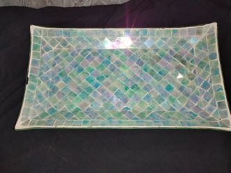 Blue Glass Mosaic tray