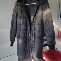 Express - Black, Long Puffer Coat 