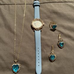 jewelry, watch, balls, , pendant and finger ring, new set