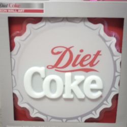 Diet Coke Light Up Wall Hanging Sign 