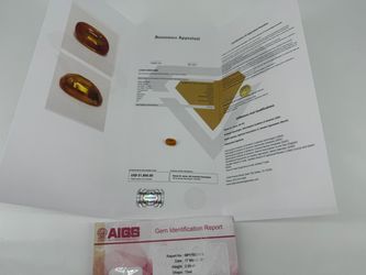 2.93 Carat Oval Cut Orange Sapphire