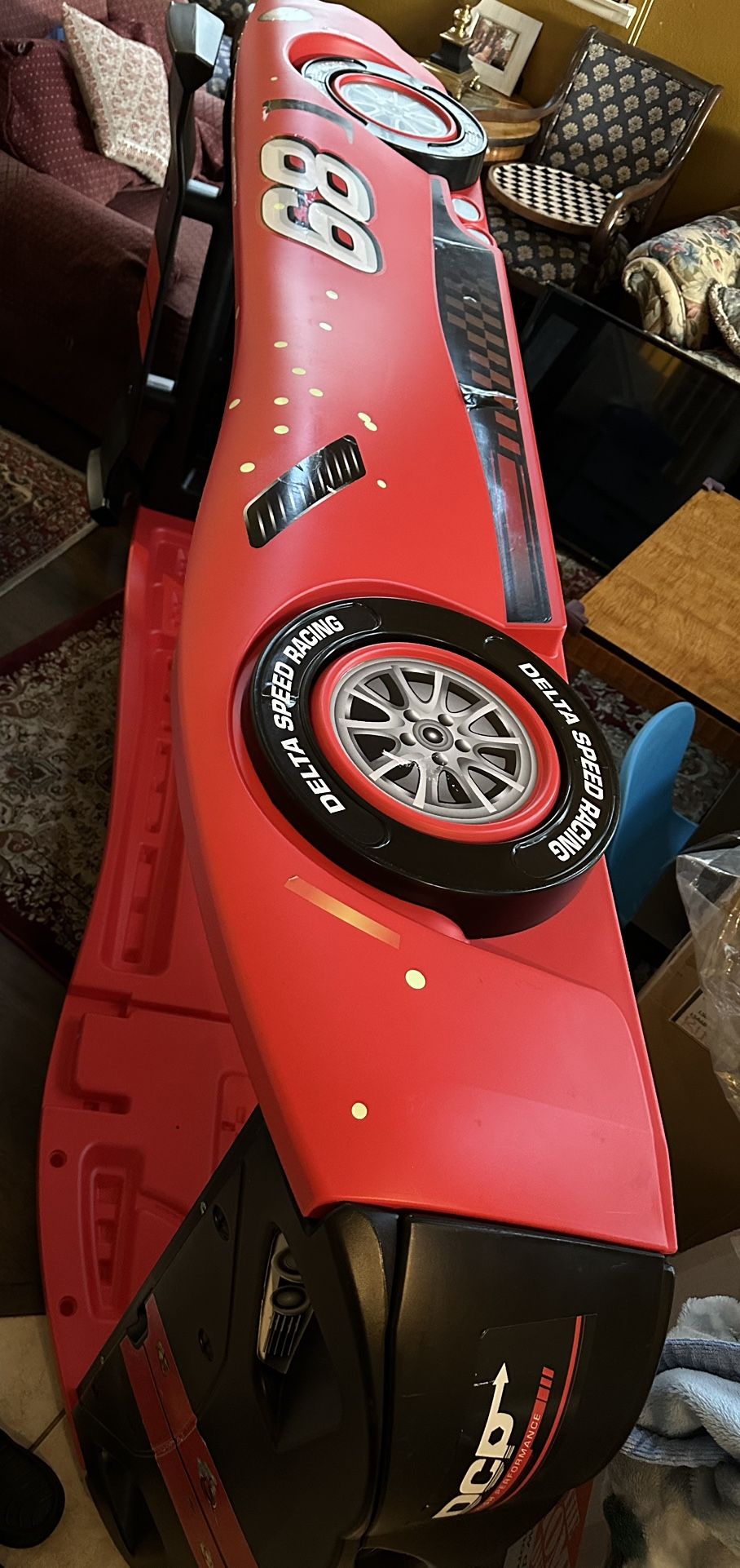 Twin Sized Race Car Bed Frame And Mattress 