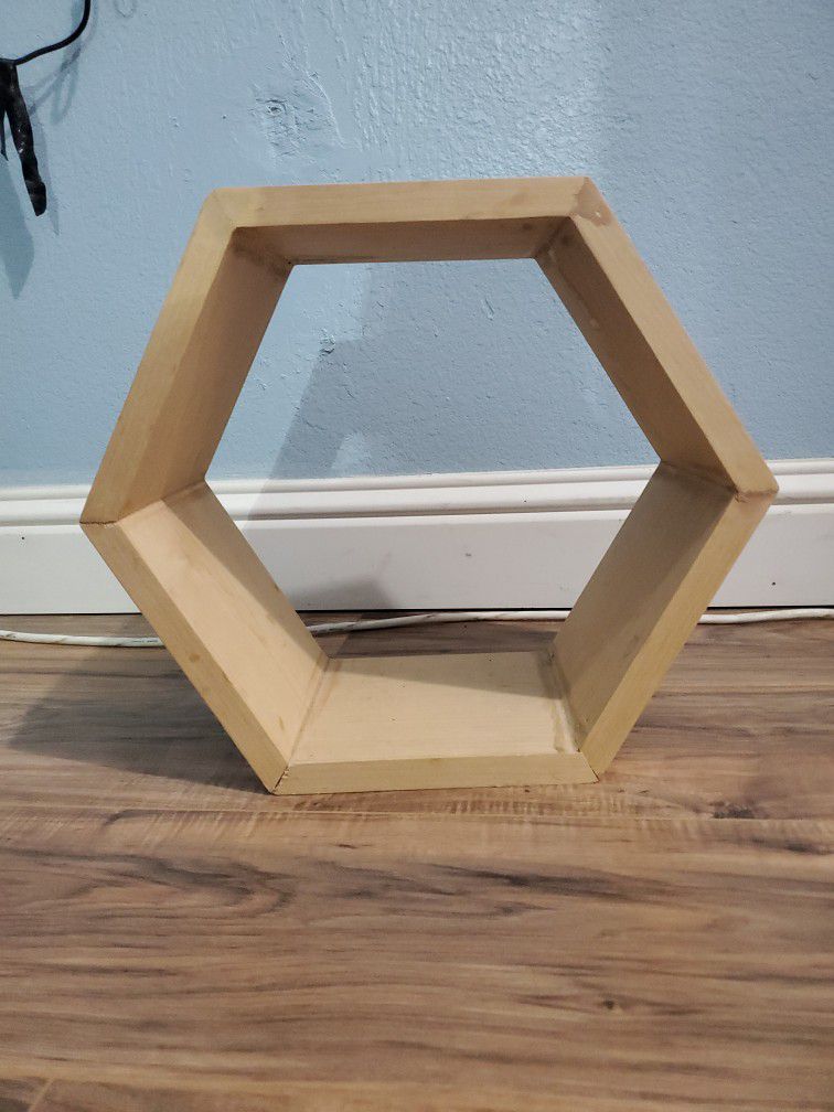 Small  Wood Hexagon 