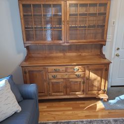 Solid Cherry Wood Hutch