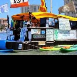 Bamboo Pontoon Tiki party Food Boat Pontoon boat Yamaha 70hp outboard many extras