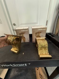 4 Brass Wall Brackets