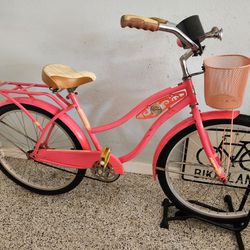 🔥🚲🔥26 Inch Huffy Nel Lusso Women's Beach Cruiser Bike with Dual-density Grips(pink)🔥🚲🔥