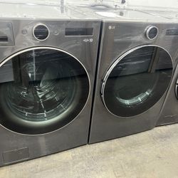 LG  5.0 cu. ft. Stackable Smart Front Load Washer & 7.4 cu. ft. Vented Gas Dryer 