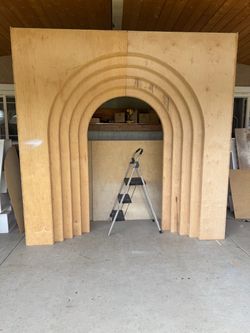 Large Plywood Arch Backdrop Panel