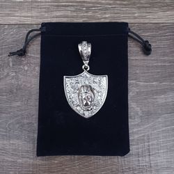 Silver Toned Las Vegas Raiders Pendant