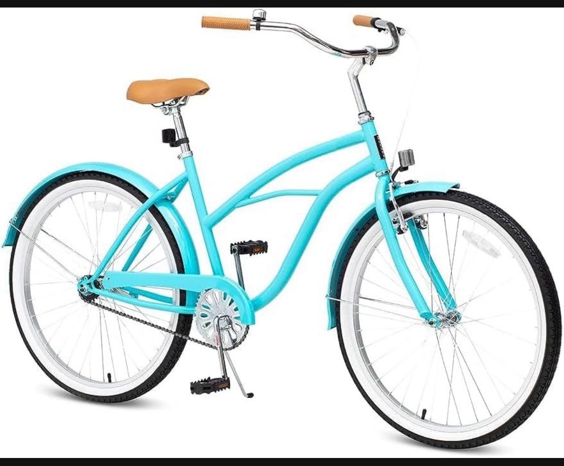 28-135 Beach cruiser ACEGER 26 Inch Women Beach Cruiser Bike, Single Speed