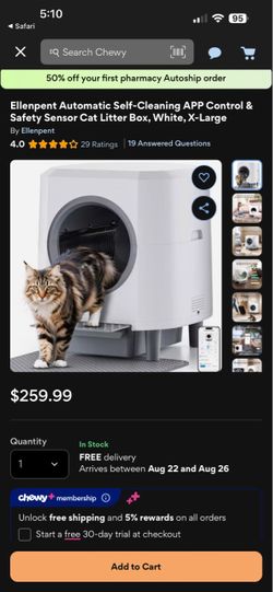 Ellenpent Automatic Cat Litter Box