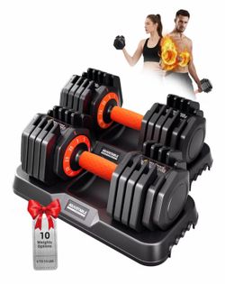 One Pair of Adjustable Dumbbells (25 Ibs/each)