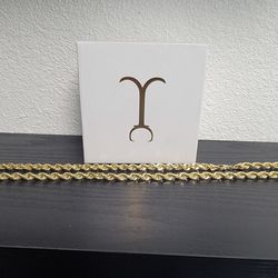 Jacoje 14k Solid Diamond Cut Rope Chain 6mm