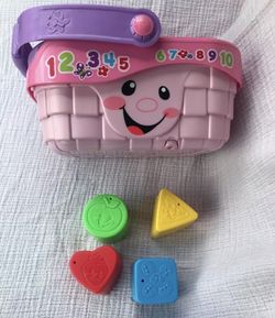 Fisher Price Pink Picnic Basket Shape Sorter