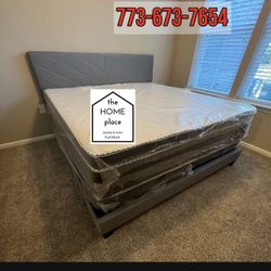 Brand New King Bed Frame With Mattress & Boxspring For Only $449 🚨 Ready For Delivery Today 🚛