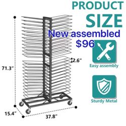 😀 Art Drying Rack,48-Tier Cabinet Door Drying Rack,Vertical Drying Storage Tower with Locking Casters for Classroom,Studio Canvas & Panel Organizatio