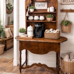 Vintage mini Hutch , Coffee Bar, Linen Closet , Entry  Or Hall Table? 