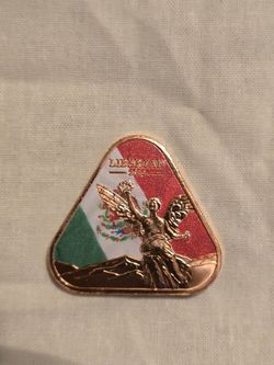 2024 Mexico Libertad Tribute 1 oz Colorized Copper Triangle