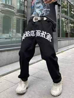Black Logo Jeans
