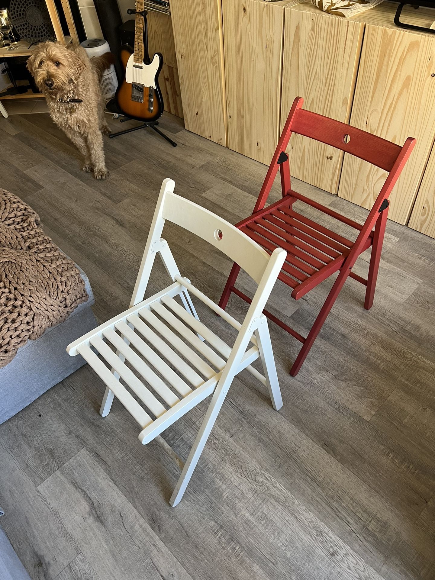 4 IKEA Wooden Foldable Chairs