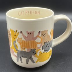 Opal House “Cat Person” Coffee/Tea Mugs Set If 4 NEW