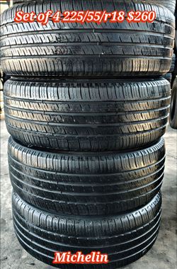 Set of 4 Michelin 225/55/r18 ‼️ free instalation and balance ‼️