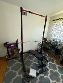 Marcy Club bench pull up with weights