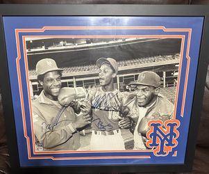 Gooden, Strawberry & Tyson Autographed Picture 