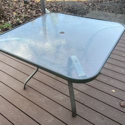 Glass Patio Table