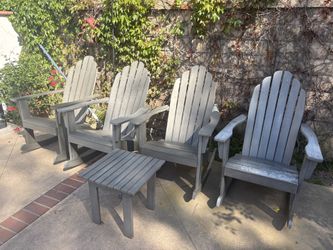 Adirondack chairs - set of 4 with side table