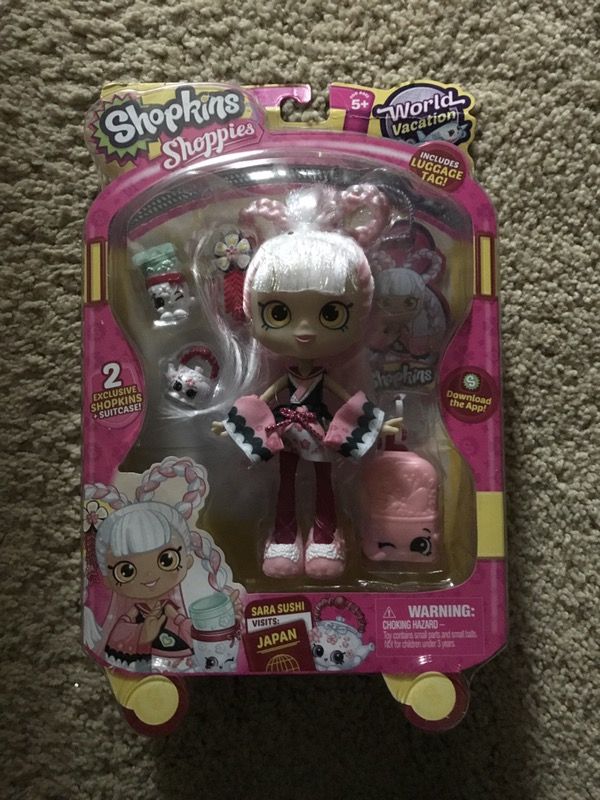Shopkins shoppie doll Sara sushi Japan world vacation
