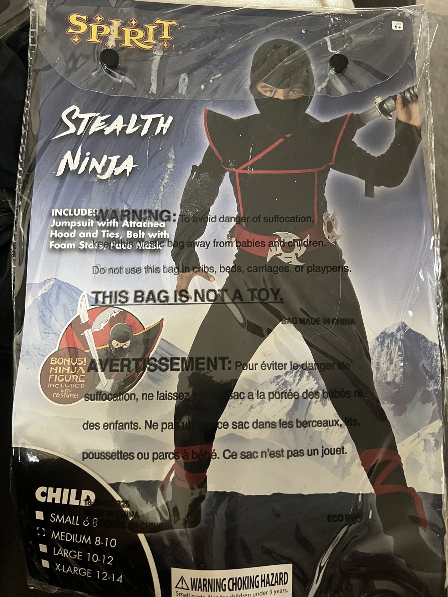 Stealth ninja size : Medium 8-10