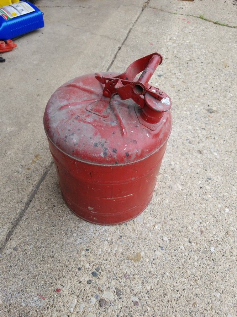 Antique Vintage Justrite 5 Gal Safety Can.