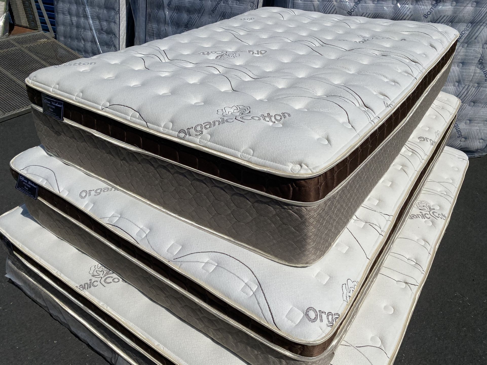 Full Size Organic Cloud Europillow Top Mattress