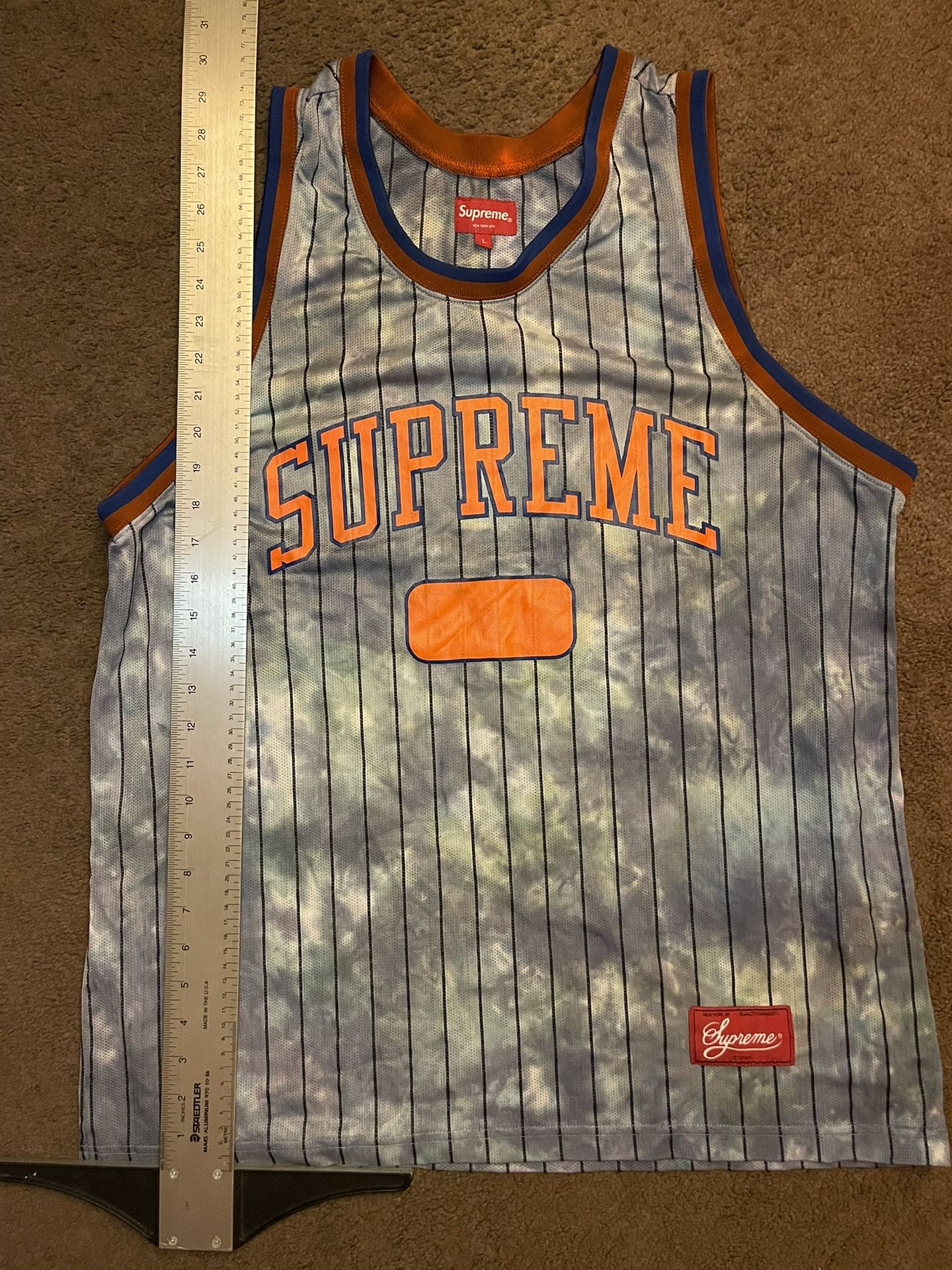 Supreme Dyed Basketball Jersey Sz L