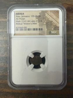 NGC Ancient Judaea “Widow’s Mite” – Alexander Jannaeus 103–76 BC