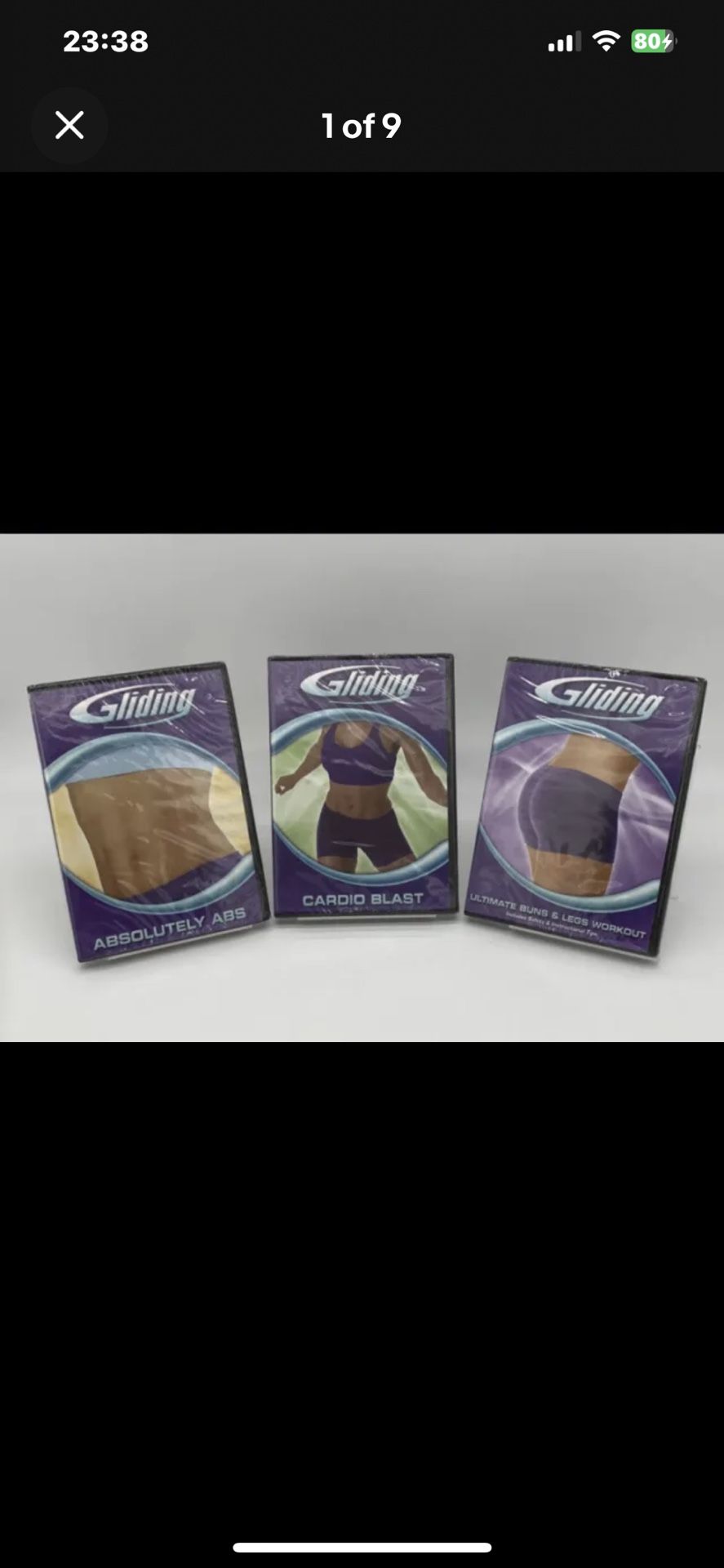 3 DVD Gliding Lot Mindy Mylrea Absolutely Abs Cardio Blast Buns & Legs Workout Exercise 