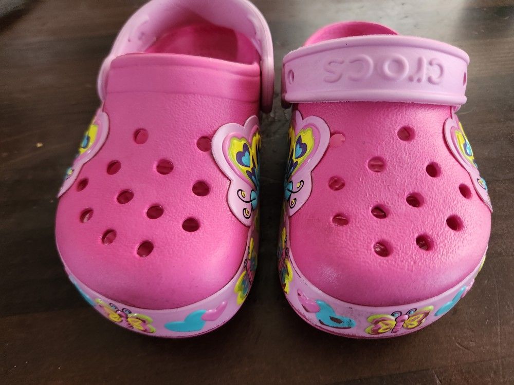 Butterfly Light Up Crocs