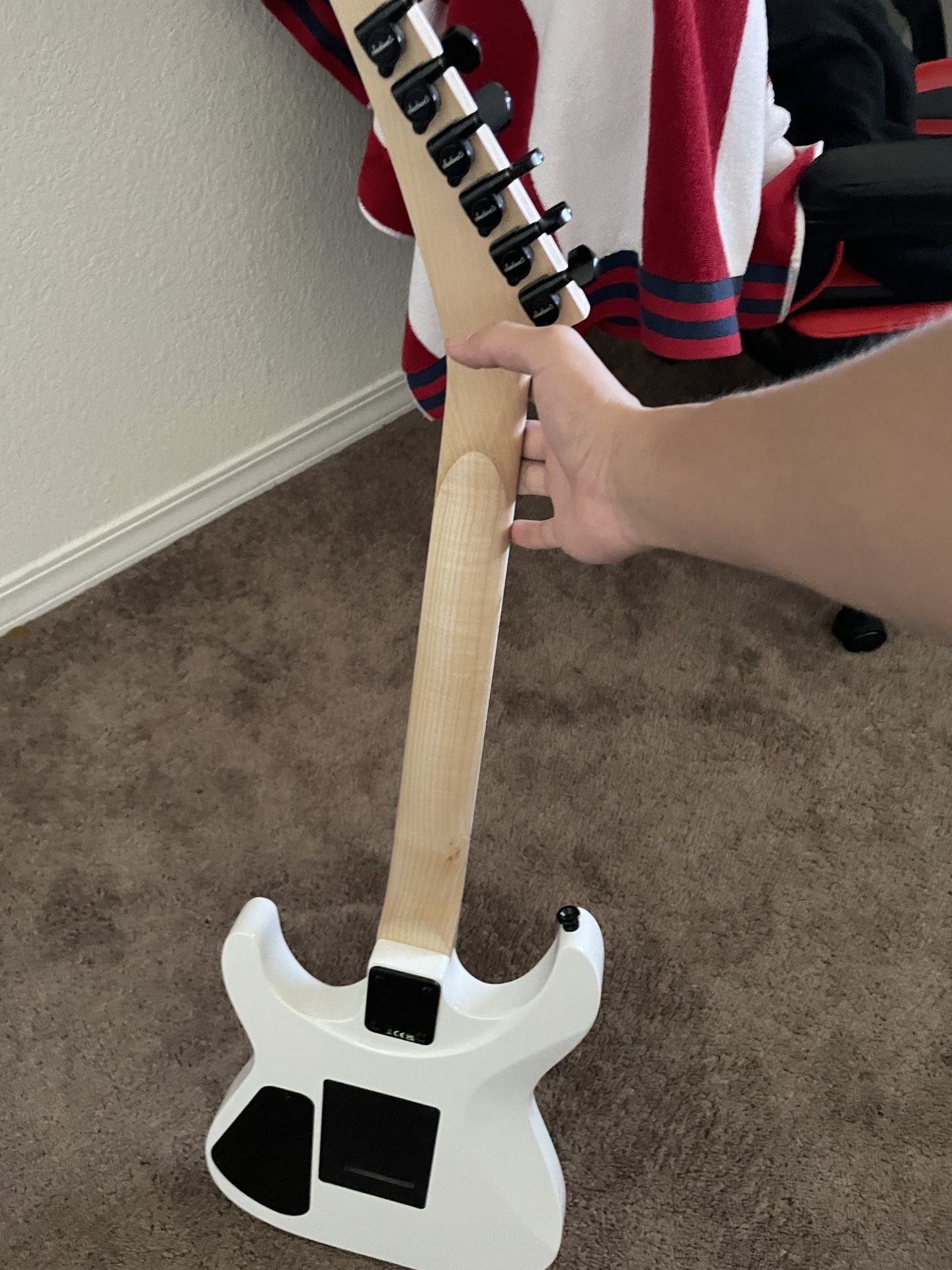 Jackson white guitar 