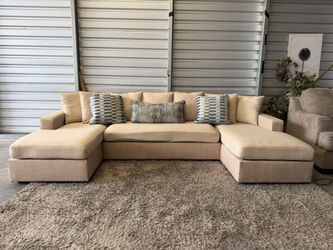 Beige sectional- free delivery