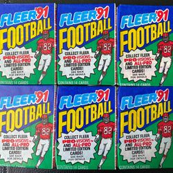 1991 Fleer Football Pack Lot Of 6 🏈