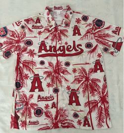Los Angeles Angels Stadium Giveaway (SGA) Hawaiian button-down shirt