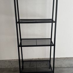 4 Tier Black Metal Shelf